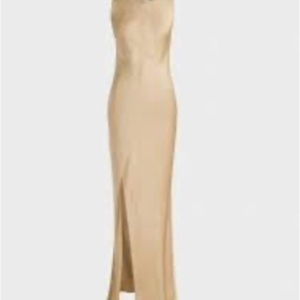 J. Crew Strapless Tan Gown